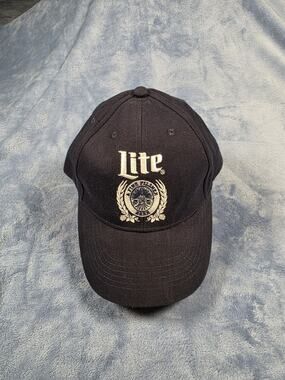 Miller Lite Beer Snapback Hat Black Adjustable Cap ACME Gloucester MA